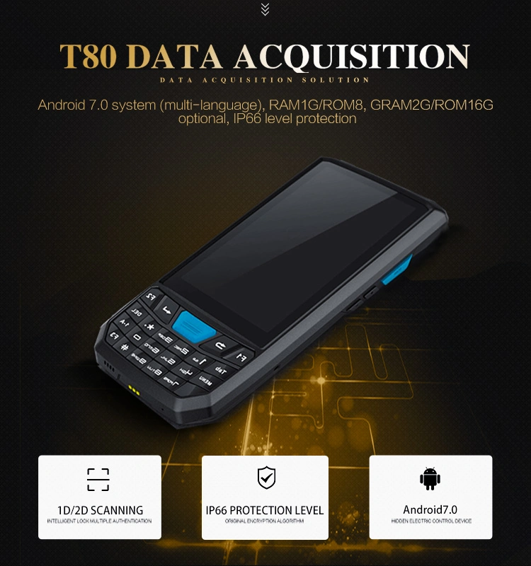 Blovedream T80 Data Collector PDA Handheld Terminal Portable Rugged Device