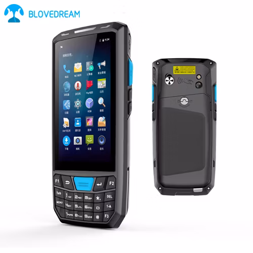 Dispositifs tenus dans la main de position de scanner de code barres d'Android Android avec le lecteur de NFC
